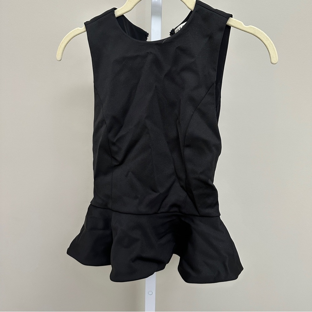 Alice + Olivia - Poppy Peplum Scuba Top size XS NWT - Picture 6 of 7